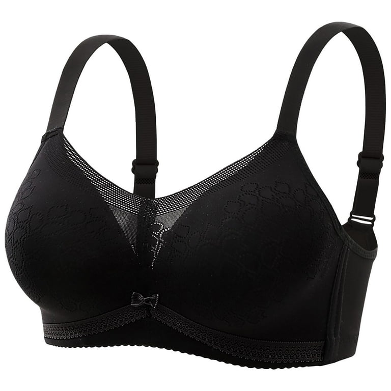 Cethrio Womens Push Up Bras Clearance Wirefree Bras Full Figure Bras Plus  Size Lingerie, Black 40/90