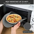 thumbnail image 3 of AYktou Silicone Microwave Mats, 12 Inch Round Honeycomb Pattern Placemat Insulation Silicone Cover Pads Kitchen Trivet Mat Pot Holders Hot Pads Dishwasher Safe Food Grade Mat for Oven Pot, Black, 3 of 4