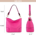 thumbnail image 3 of Bolso Hobo Montana West MWC-128BHPK de cuero vegano para mujer, 3 of 6