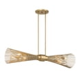 thumbnail image 3 of Longfellow 6-Light Linear Chandelier in Burnished Brass, 3 of 6