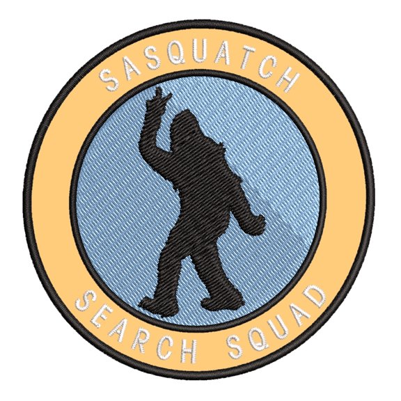 Sasquatch Search Squad 3.5" Iron On Or Sew On Embroidered Fabric Badge Patch Unexplained Mysteries Iconic Series