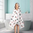 thumbnail image 6 of White Cow Heart Pattern Hooded Bath Towel，50"x30" for Ages 3 To 12 Kids, Quick Dry Lightweight Soft Microfiber Hood Beach Towel Cover Up for Kids, 6 of 7