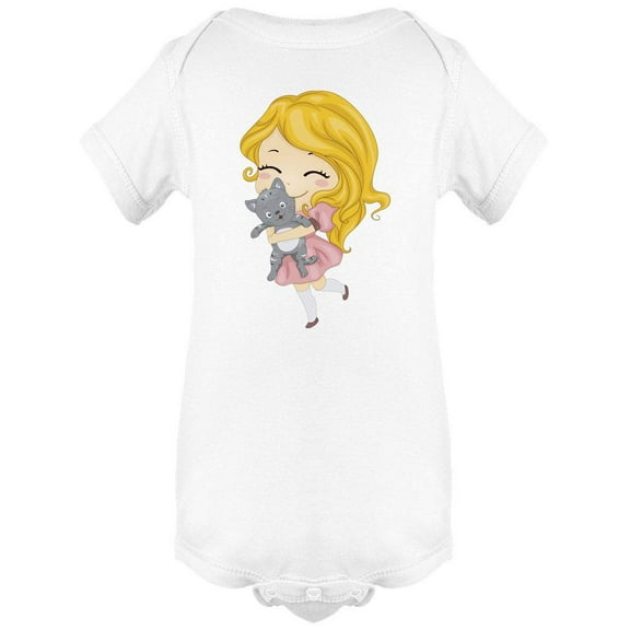 Girl With A Kitten Bodysuit Infant -Image by Shutterstock, 6 Months