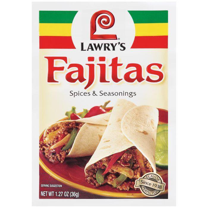 Dry Seasoning Fajitas Lawry's Spices & Seasonings 1.27 Oz Packet (Pack