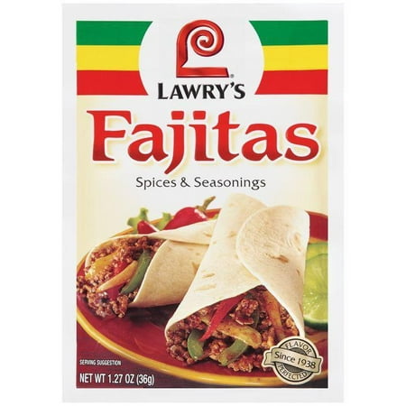 Dry Seasoning Fajitas Lawry's Spices & Seasonings 1.27 Oz Packet (Pack of