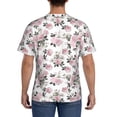 thumbnail image 3 of Bixox Men's Rose Flowers Printed Short Sleeve Skinny Athletic T-Shirt, 3 of 6