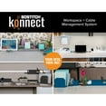 thumbnail image 2 of Bostitch Konnect™ 5-Piece Desktop Organizer Kit, Includes Cable Management Rail, Charging Phone Dock, Tape Dispenser, Sticky Notes, Storage Bin, Black (KT-CKIT1-BLK), 2 of 7