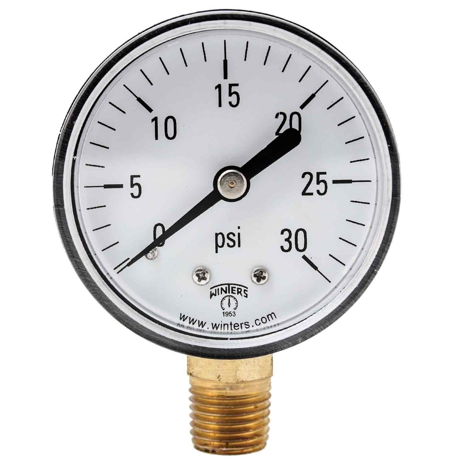 WINTERS PEM1429LF Gauge,Pressure,2in.,0 to 15 psi 