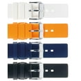 thumbnail image 5 of Hirsch Pure Caoutchouc Watch Strap - Black - L - 18mm - Silver Buckle - Natural Rubber, 5 of 10