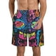 thumbnail image 1 of Balery Neon Graffiti Urban Art Traje de Baño Estilo Hawaiano para Hombre, Shorts de Secado Rápido con Bolsillos-Large, 1 of 6