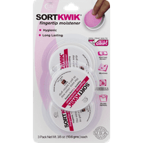 Sortkwik Fingertip Moistener 3/8 oz., 3 Pack
