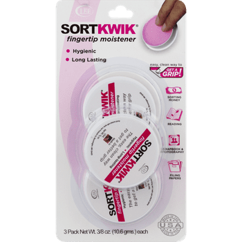 Sortkwik Fingertip Moistener 3/8 oz. 3 Pack