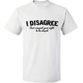 thumbnail image 2 of OXI T-Shirt - I Disagree, Basic Casual T-Shirt for Men's and Women Fleece T-Shirt Short Sleeve - White 3X-Large, 2 of 3