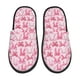 thumbnail image 1 of Fotbe Pink bows Pantuflas Peludas para Mujer con Estampado, Zapatillas de Peluche, Zapatos de Invierno para Casa, Uso Interior y Exterior-Large, 1 of 8