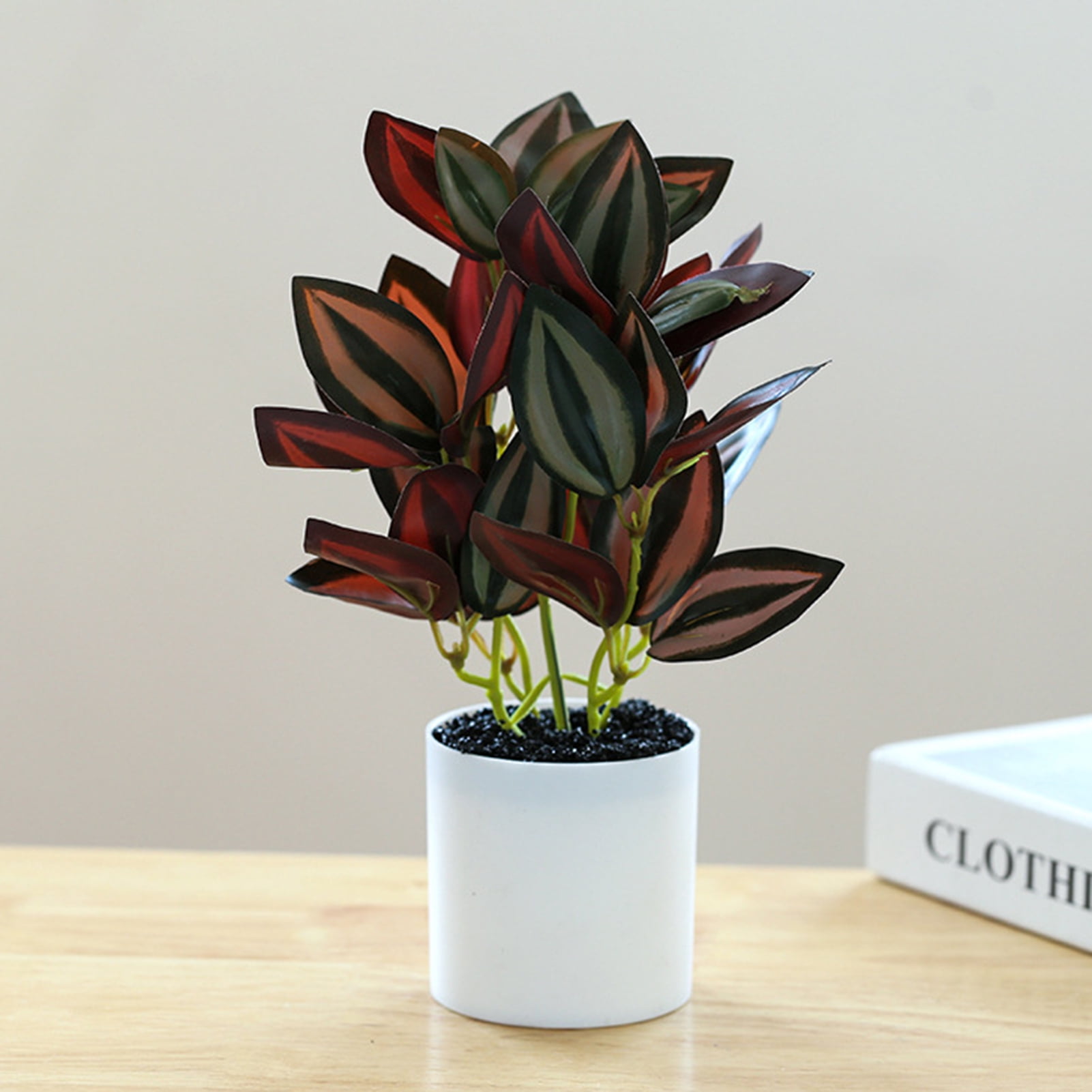 Hesroicy Simulation Pot Plant Realistic Looking Not Wither Geometric Shape  Potted Unfading Maintenance Free Decorate Exquisite Details Home Decor