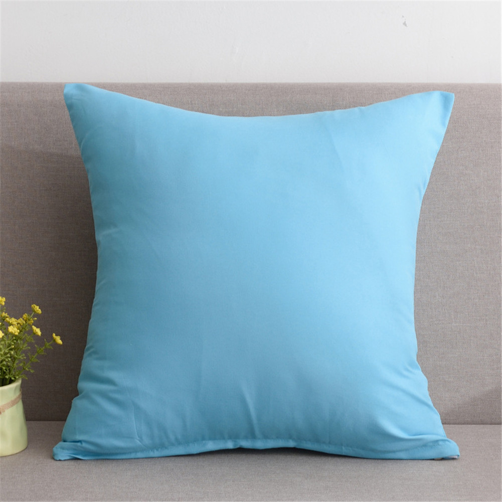 Solid Color Pillowcase Decorative Cotton Cushion Cover Firm and Durable