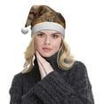 thumbnail image 5 of KLL Christmas Hats for Adults Plush Whimsical Flower Crown Maiden Print Santa Hat Xmas Fluffy Santa Claus Hat for Women Men, 5 of 6