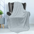 thumbnail image 4 of Rain Soft Flannel Fleece Throw Blanket, Hand Drawn Different Size Aqua Tones Drops with Rough Edges, Cozy Plush for Indoor and Outdoor Use, 50" x 60", Petrol Blue Cobalt Blue, by Ambesonne, 4 of 5