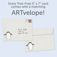 thumbnail image 3 of Tree-Free Greetings Christmas Greeting Card, 5x7, Penguin Pile (GO65717), 3 of 6