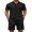 Black, variant on Men' 2 Piece Tracksuit Outfits Polo Shirt and Shorts Set Quarter Zip Shirt and Elastic Waist Shorts Summer Causal
