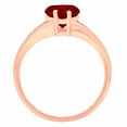 thumbnail image 2 of 1 ct Heart Cut Natural Garnet Solitaire 14K Rose Gold Womens Engagement Ring, 2 of 6