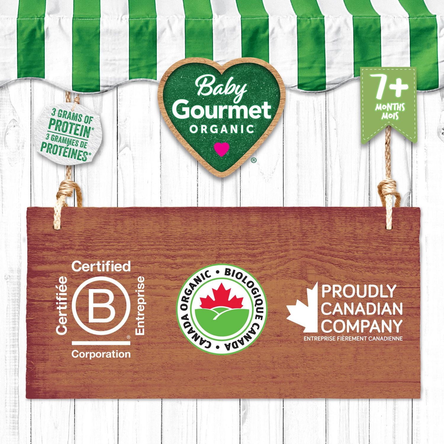 Baby Gourmet Organic Meal Veggie Beef & Barley, Puree - 128 mL