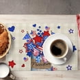 thumbnail image 4 of 4th of July Placemats Set of 4 Washable Stars Patriotic America Memorial Day Linen Table Mats 12 x 18 Inch Heat Resistant Place Mats Non-Slip Placemats for Dining Kitchen Dining Table Party Decor, 4 of 5