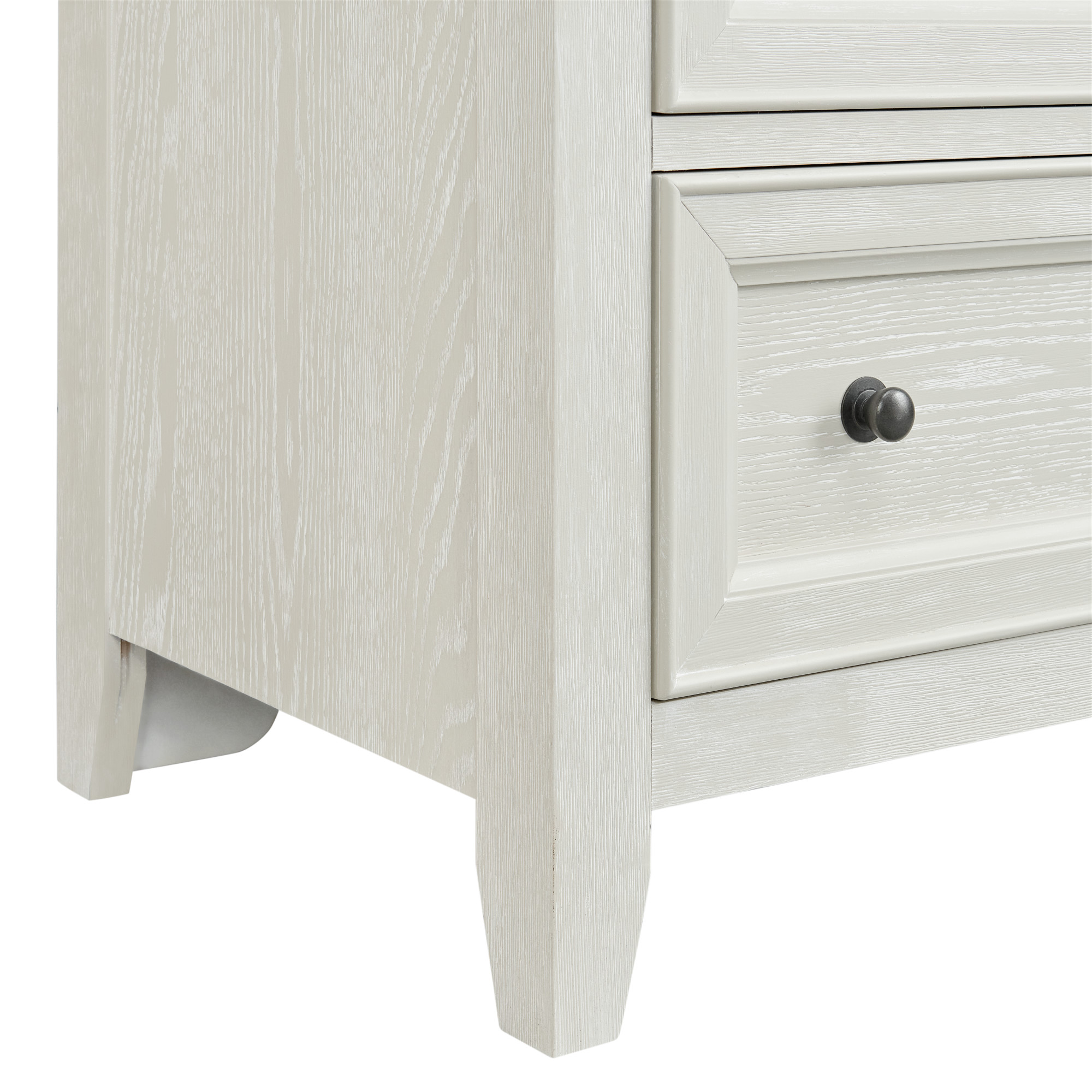 LiviNest White Nightstand with USB Charging: 3-Drawer Bedside Table for Small Spaces - Modern Bedroom Storage Cabinet for Remote Workers & Home Office Use