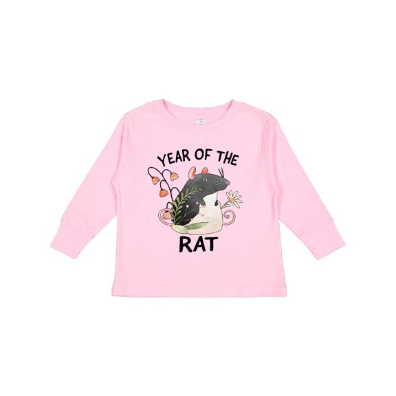 Inktastic Chinese Zodiac Year of The Rat Boys or Girls Long Sleeve Toddler T-Shirt