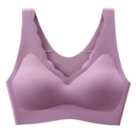 

CAICJ98 Bras For Women Strappy Sports Bra for Women Crisscross Back M Support Yoga Bra with Removable Cups Purple XL