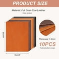 thumbnail image 2 of Uxcell 10Pcs Leather Hide, 8x6" Leather Pieces Artificial Cow Leathers for Craft, Brown Tone, 2 of 6