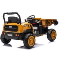 thumbnail image 5 of Joyracer 24V Ride Ons, Metal Frame Ride on Dump Truck with Remote, Bluetooth, Dump Bed, Shovel, Power Car Wheels for Toddlers, Yellow-A, 5 of 12