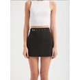 thumbnail image 2 of High Waist Mini Skirt with a Belt Detail, 2 of 5