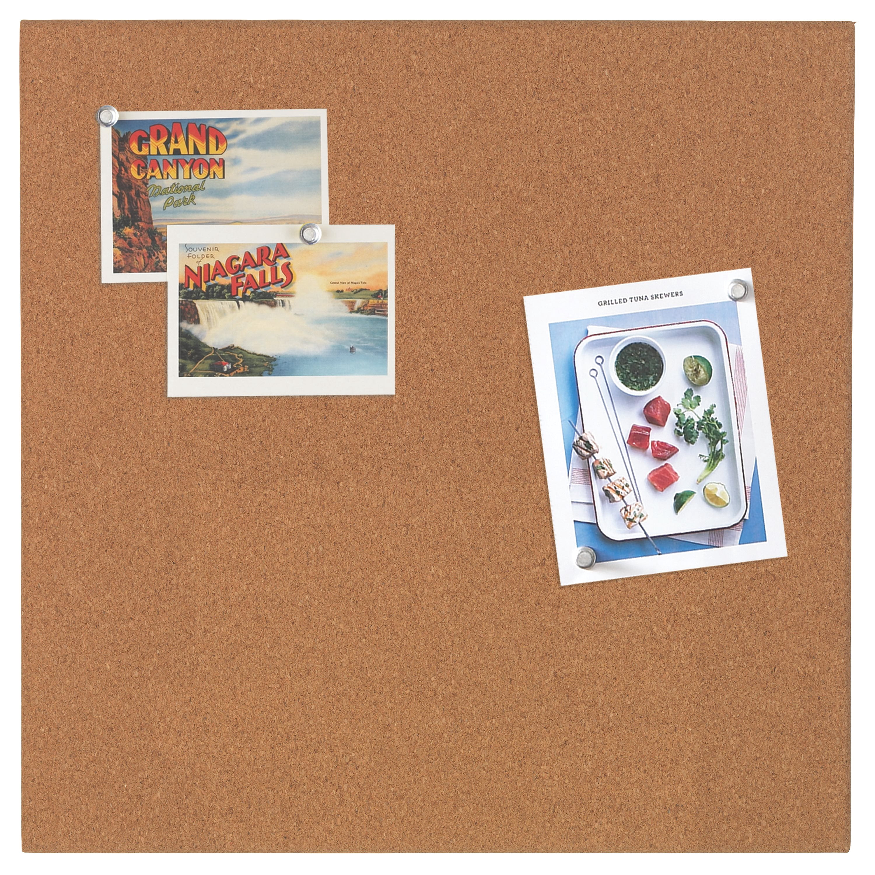 (2 pack) Quartet Cork Bulletin Board Tile, 14" x 14", Frameless (48112)