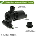 thumbnail image 4 of Unique Bargains Windshield Washer Pump w/Grommet for Land Rover Freelander 2 2006-2014 Front Washer Fluid Pump Windshield Wiper pump No.LR002301 Black,White 1 Set, 4 of 7