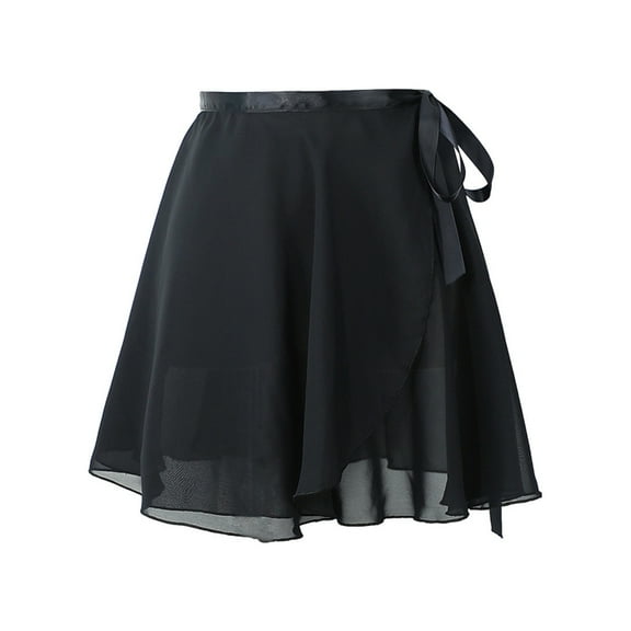 XISAOK Women Ballet Wrap Skirts Girls Chiffon Wrap Dance Skirt Asymmetric Skirt