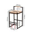 thumbnail image 2 of GDF Studio Set of 2 Water Hyacinth Woven Bar Stools with Back Support, Counter Height Kitchen Dining Chairs, 2 of 10