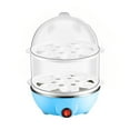 thumbnail image 2 of Wosthever Caldera de 7 huevos, olla eléctrica multifunción para huevos, Mini vaporera automática portátil, herramientas de cocina de apagado Electrodomésticos Azul/Doble Capa, 2 of 6