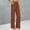 Coffee plus size wide leg trousers a1, variant on Cagogo Women's Plus Size Wide Leg High Waisted Trousers with Pockets Casual Loose Long Pants Beach Work Lounge Trousers Fashion Beachwear Clothes, Coffee M