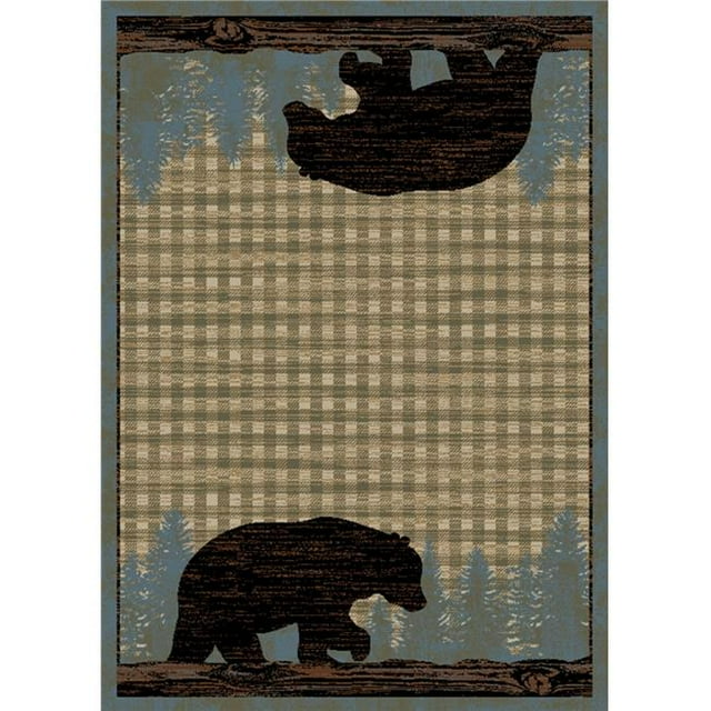 Mayberry Rug AD2066 5X8 Tapis de Destination Américaine Ashland 5 Pi. 3 Po. x 7 Pi. 3 Po., Bleu