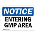 thumbnail image 1 of OSHA Notice Sign - Entering Gmp Area | Rigid Plastic Sign | Protect Your Business, Construction Site, Warehouse & Shop Area |  Made in The USA, 1 of 1