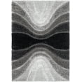 thumbnail image 2 of Well Woven Luze Black Hourglass Waves Geometric Thick Soft Plush 3D Textured Shag Area Rug 8x10 (7'10" x 9'10"), 2 of 8