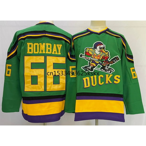 Greg Goldberg Mighty Ducks Jersey 44 Fulton Reed Jersey 66 Gordon Bombay Movie Ice Hockey Jersey Stitched Letters Numbers Sweats HUIFEIFEI