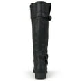 thumbnail image 4 of Journee Womens Bite Wide Calf Stacked Heel Riding Boots, 4 of 10