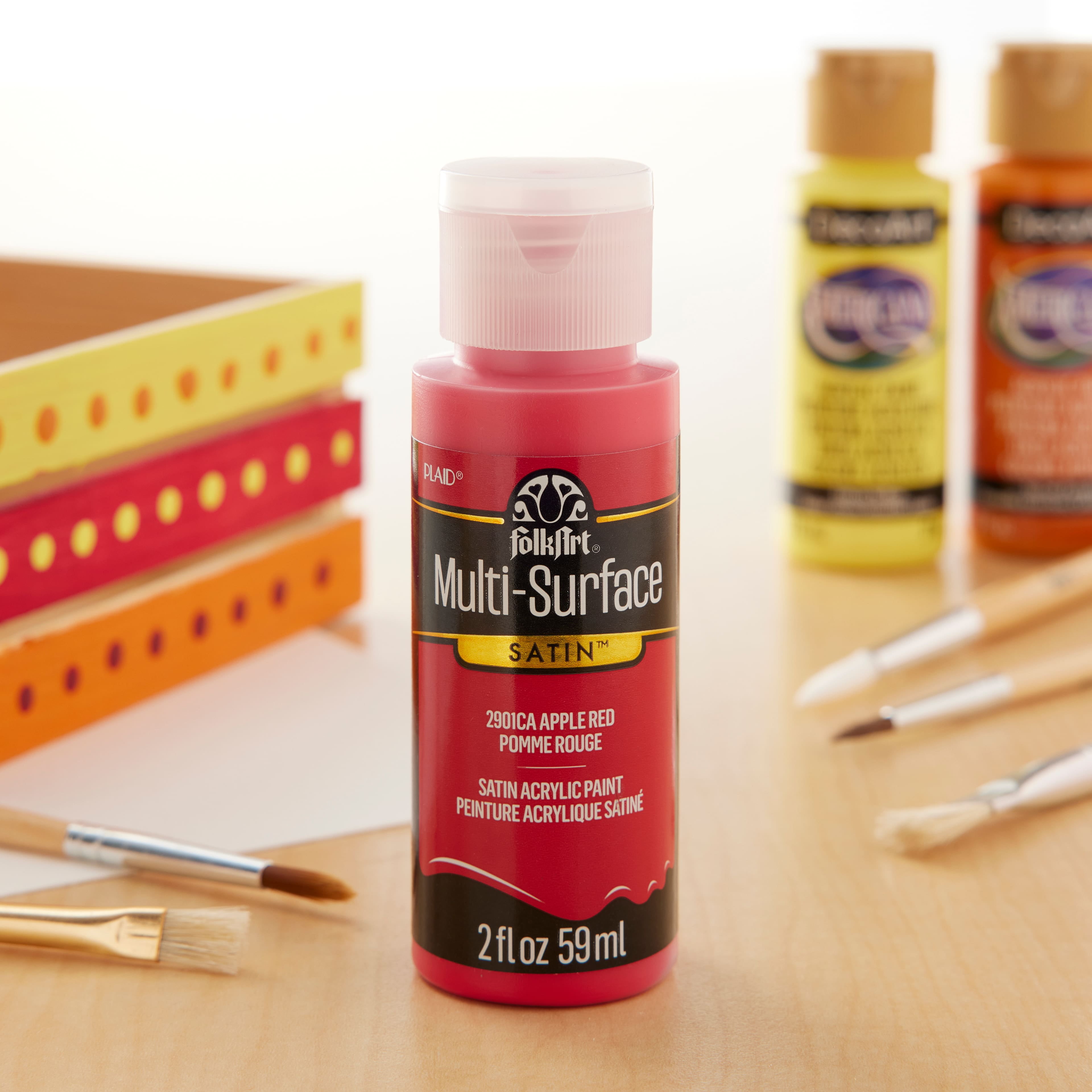 FolkArt Multi-Surface Satin Acrylic Paint, 2oz., 12 Pack