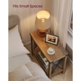 thumbnail image 5 of 2-Tier End Table with Lower Shelf, Small Accent Table Nightstand, Rustic Farmhouse Design, Sturdy Wooden Construction – Honey Brown, 5 of 5