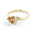 thumbnail image 3 of Galaxy Gold 14k Yellow Gold Heart-shaped Natural Citrine Ring - Size 9.0, 3 of 5