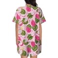thumbnail image 6 of Susaid Dragon Fruits Print Women's Pajama Set, Button-Up Sleepwear with Elastic Waist Shorts, Perfect for Lounging, Yoga, Beach, and Casual Wear-Medium, 6 of 7