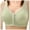 Green, variant on Women Bras Front Closure Push up No Underwire Snaps Adjustable Strap Breathable Full Coverage Bra Black 46