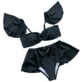 thumbnail image 2 of Neinkie 3Pcs/Set Women High Waisted Swimsuit Ruffle Bikini Two Pieces Swimwear, 2 of 7